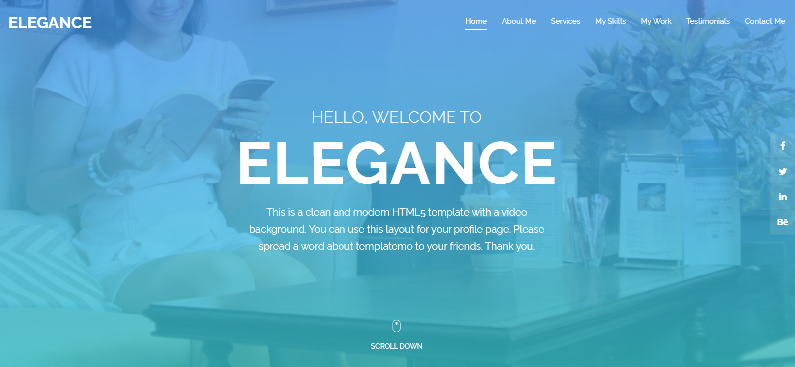 Plantilla Elegance para portafolio profesional