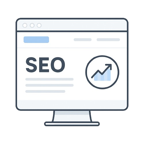 Ilustración: checklist de lo que incluye el sitio (SEO técnico, Contáctenos, WhatsApp, responsive)